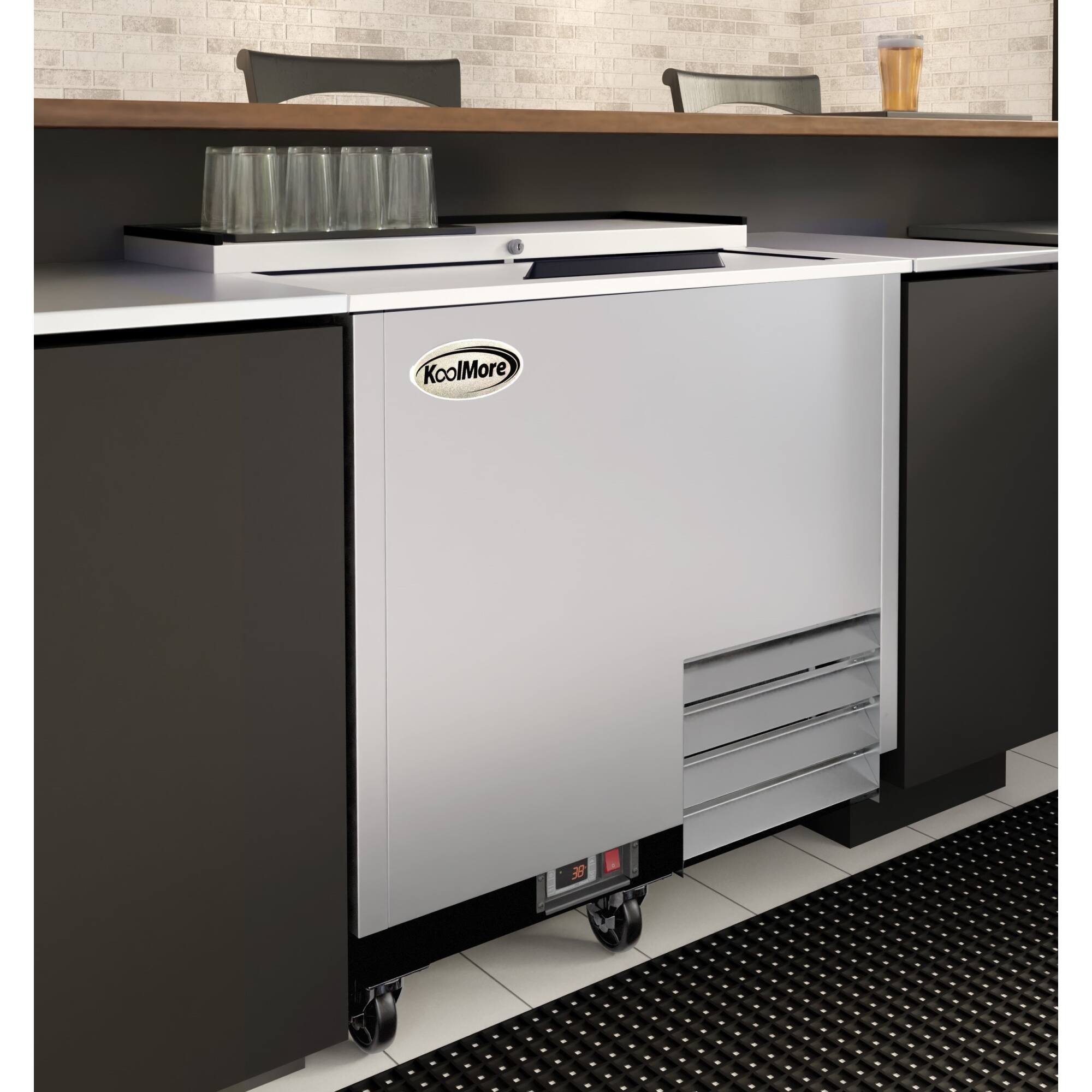 Alt View 1. Koolmore - 36 in. Commercial Glass Froster in Stainless Steel, ETL Listed, 9 cu. ft. (KM-GF36-SS) - Stainless steel.