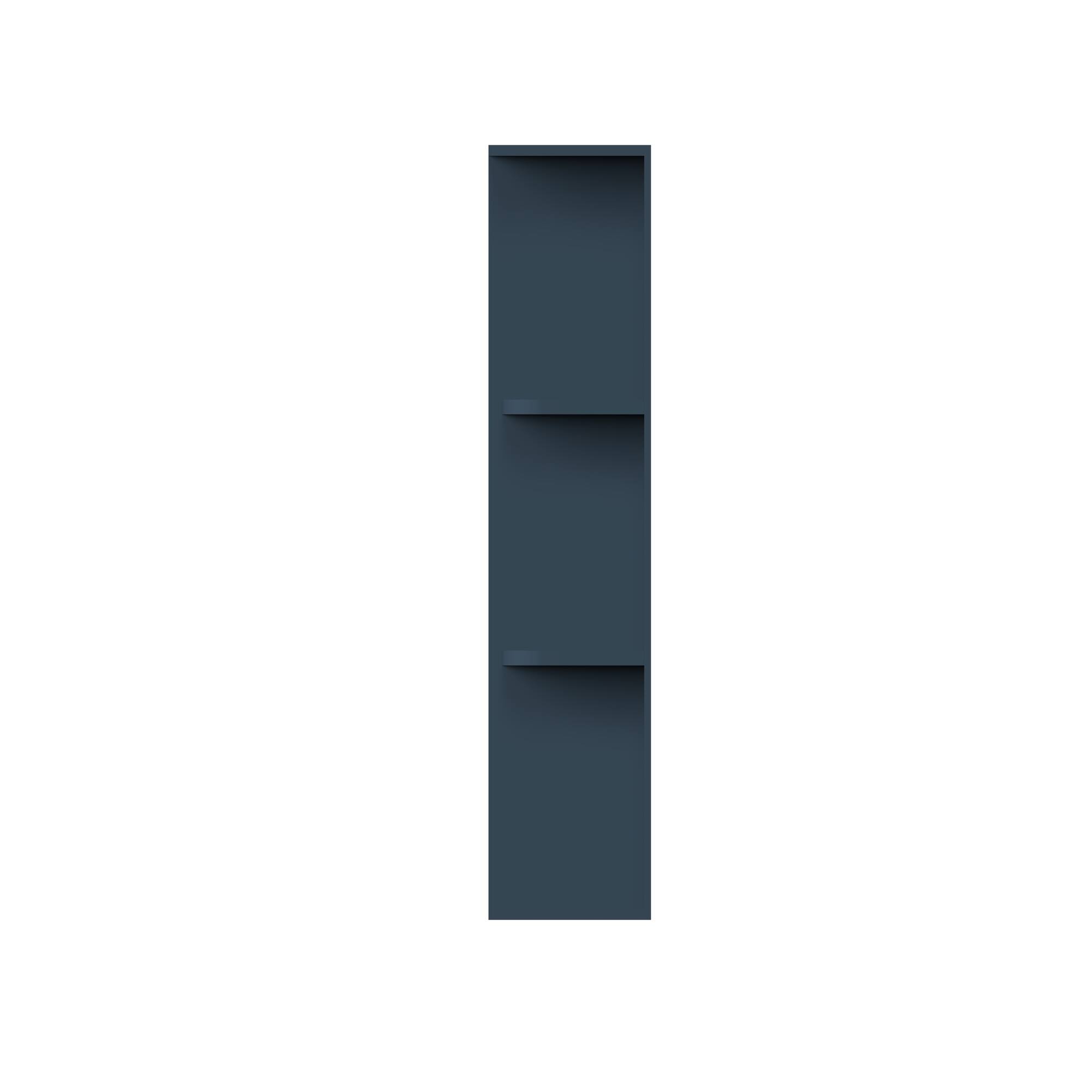 Angle. Boyel Living - 9-in W x 36-in H x 12-in D Shaker RTA Kitchen Wall End Open Shelf Cabinet - Charcoal Blue.
