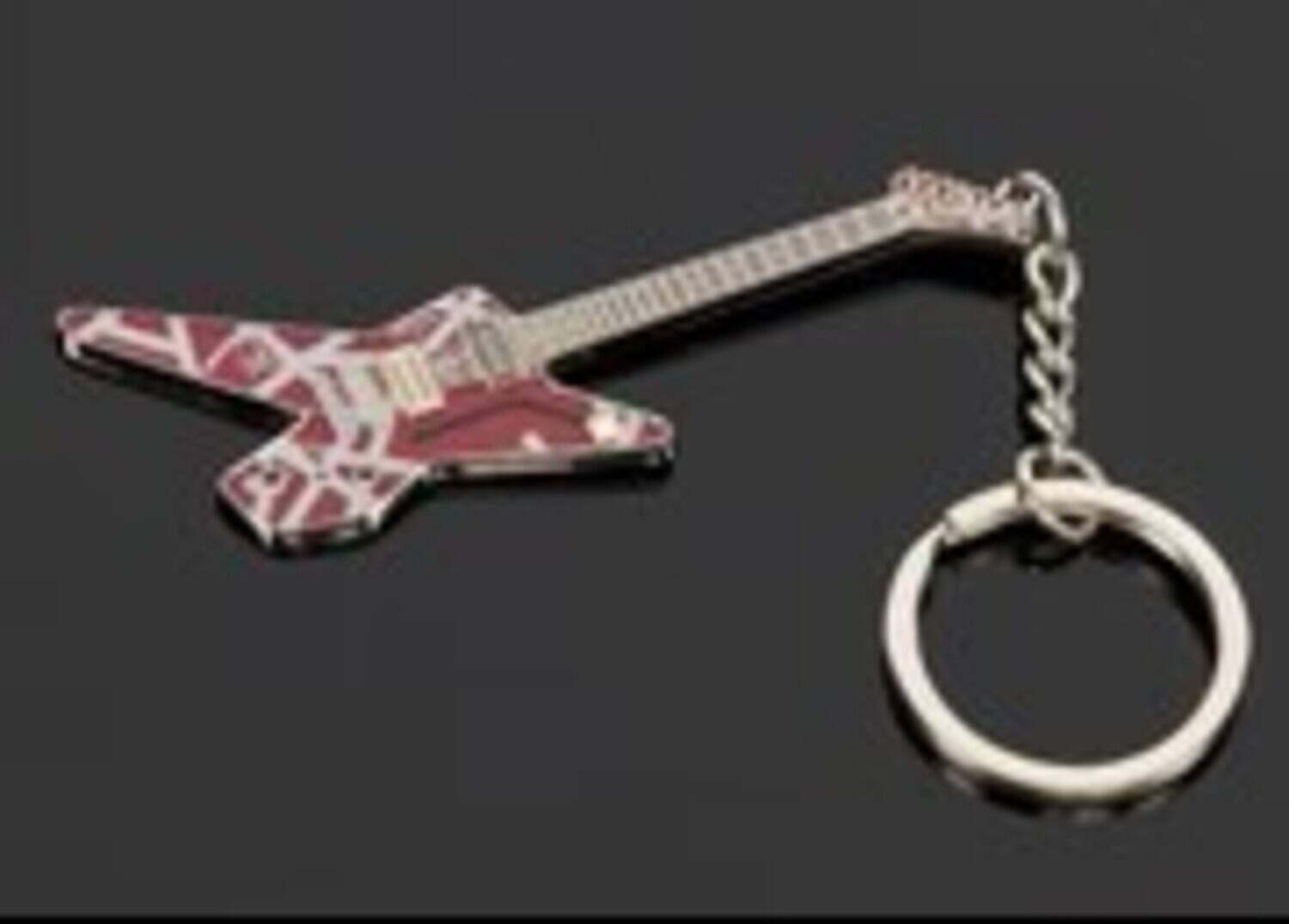 Alt View 1. PopMarket - Eddie Van Halen - EVH - Eddie Van Halen - Shark Guitar Keychain   - NOVELTIES - Multicolor.