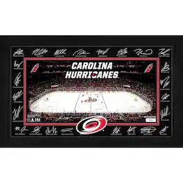 Highland Mint - Carolina Hurricanes 2025 Signature Rink Framed Art - Multicolor