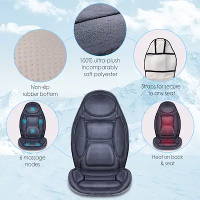 Snailax Vibration Massage Seat Cushion with Heat 6 Vibrating Motors Snailax Vibration Massage Seat Cushion with Heat 6 Vibrating Motors
