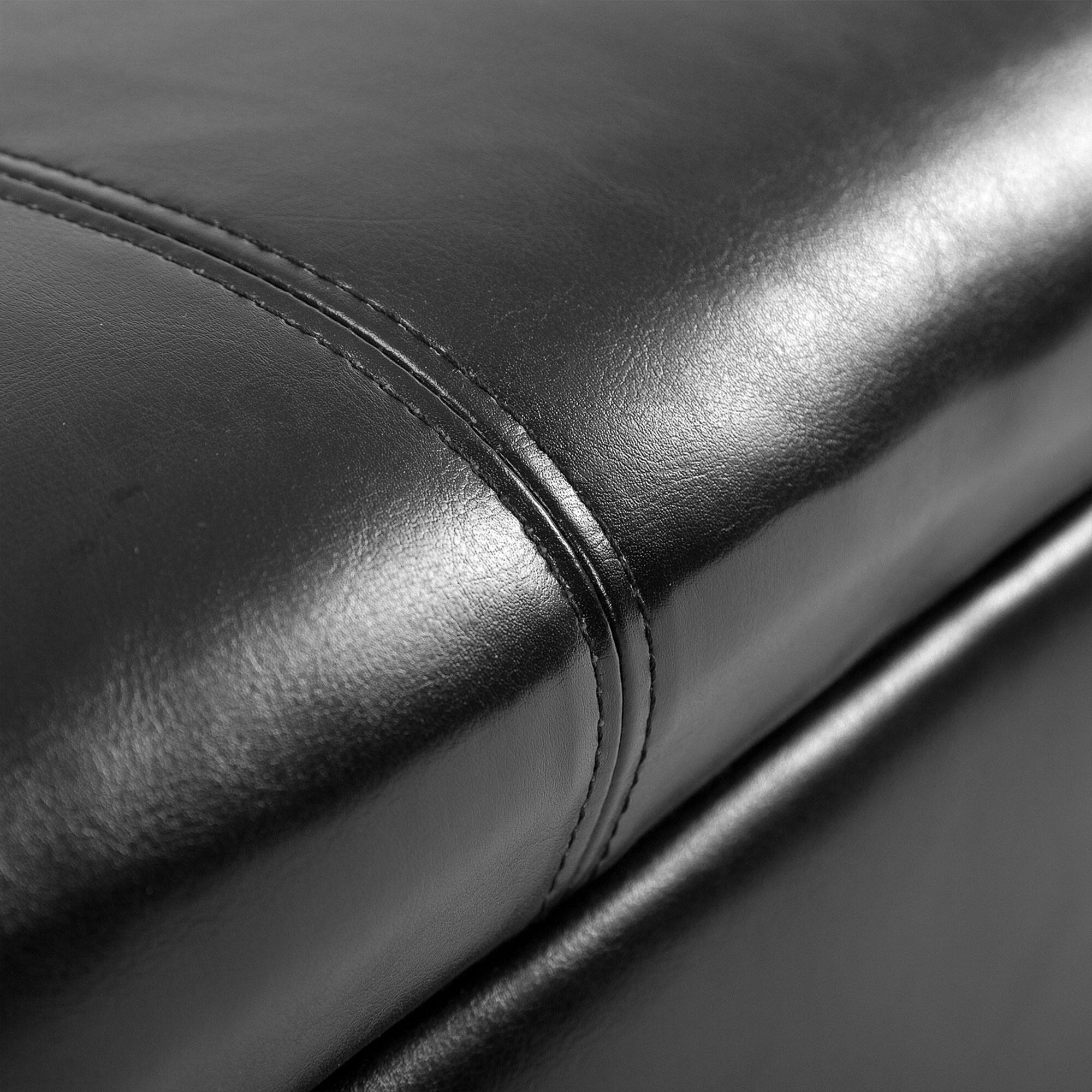 Alt View 7. Homcom - 51" Ottoman Storage Bench, Faux Leather Storage Chest with Lift Top, Tufted Ottoman for Living Room, Entryway - Black.