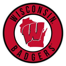 Fan Creations - Wisconsin Badgers 15" State Circle Sign - Multicolor