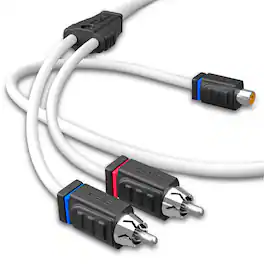 DS18 Audio - Marine RCA Y-Splitter Cable, 1 Female to 2 Male