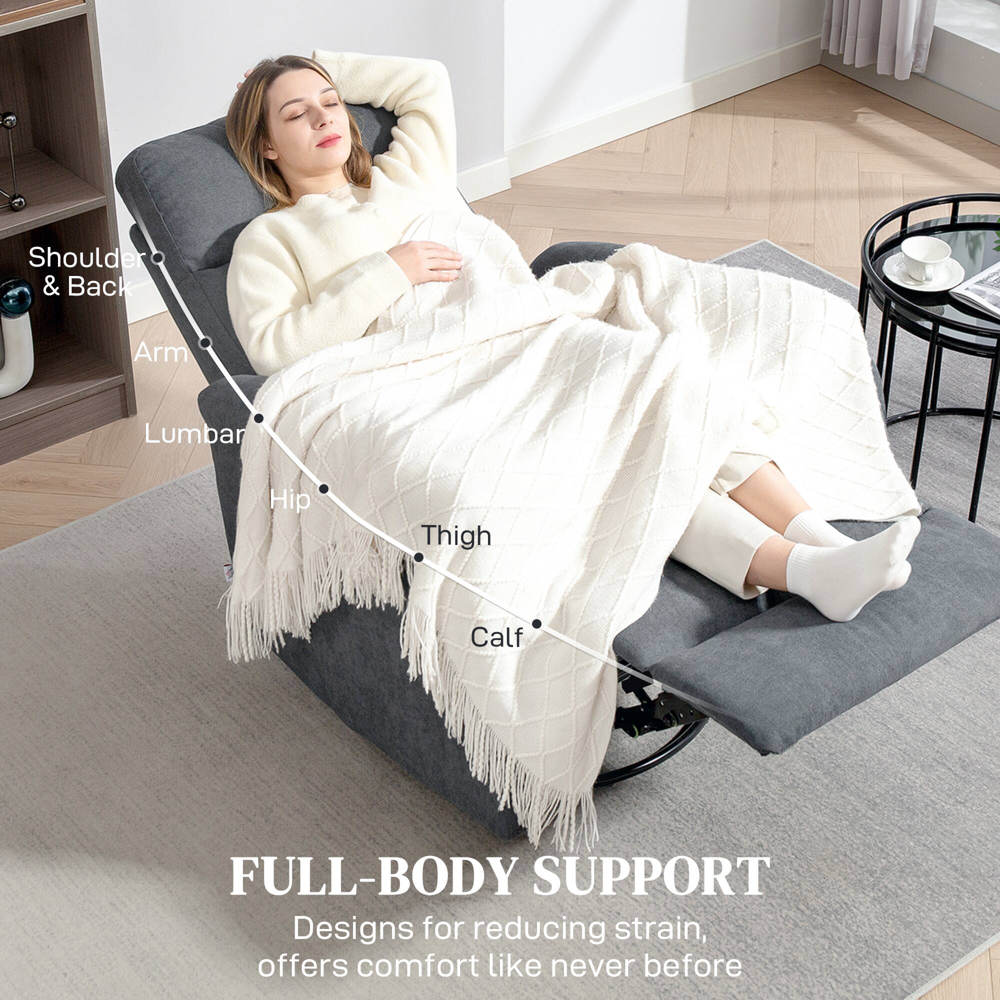 FULL-BODY SUPPORT
Designs for reducing strain, offers comfort like never before
Shoulder & Back
Arm
Lumbar
Hip
Thigh
Calf