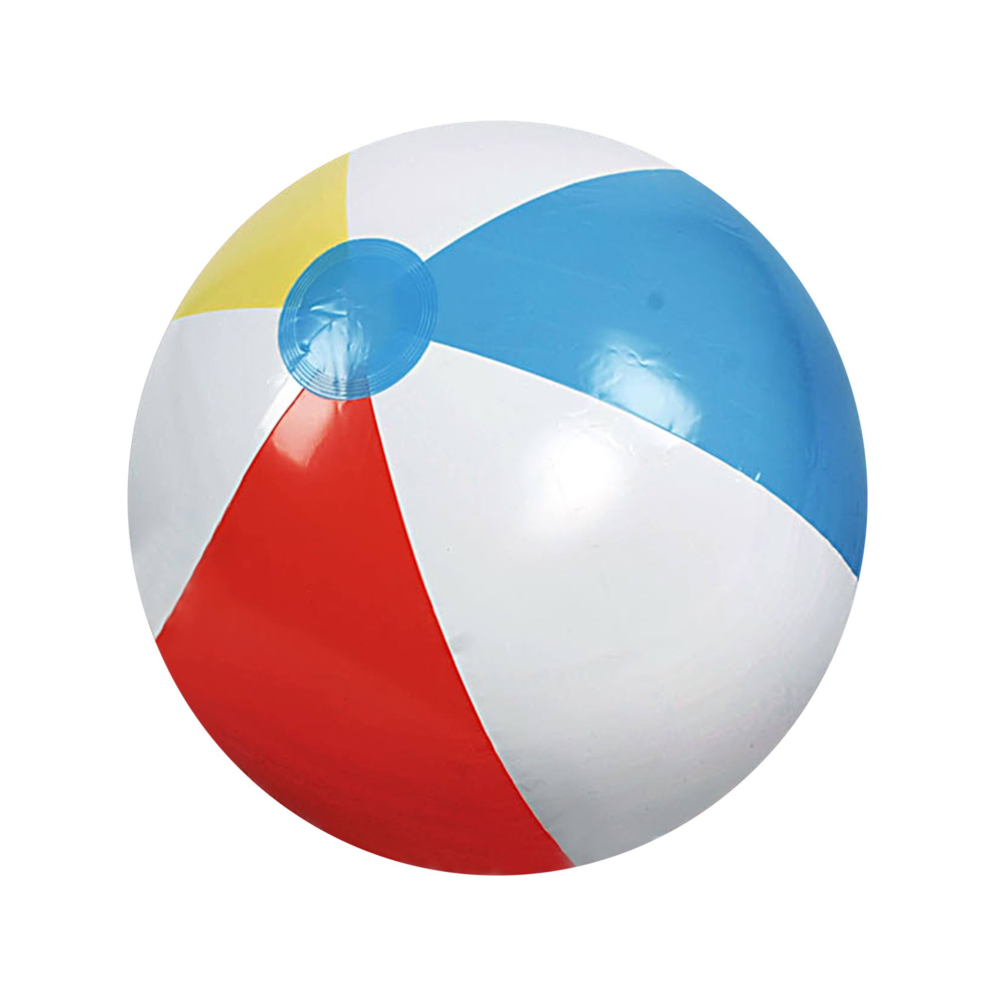 Front. Northlight - 16" Multi-Color 6 Panel Inflatable Beach Ball - White.