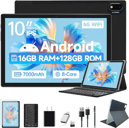 10" 1280x800 IPS
5G WiFi
Android
16GB RAM + 128GB ROM
7000mAh
8-Core