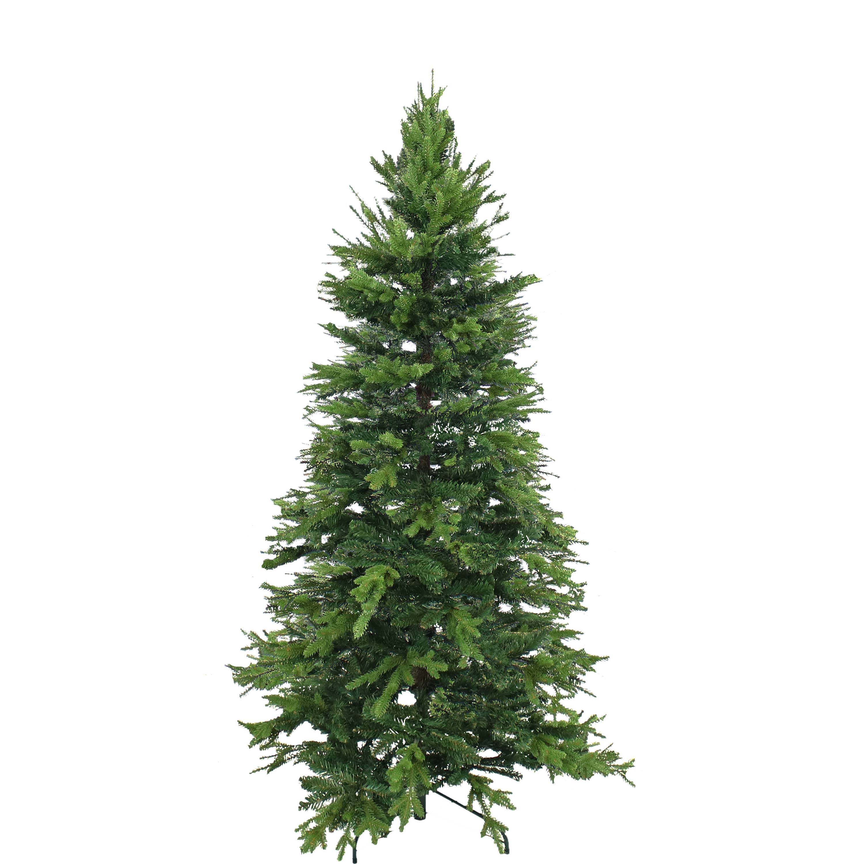 Front. Sunnydaze - Slim and Stately Indoor Unlit Artificial Christmas Tree - 6 ft - Green.