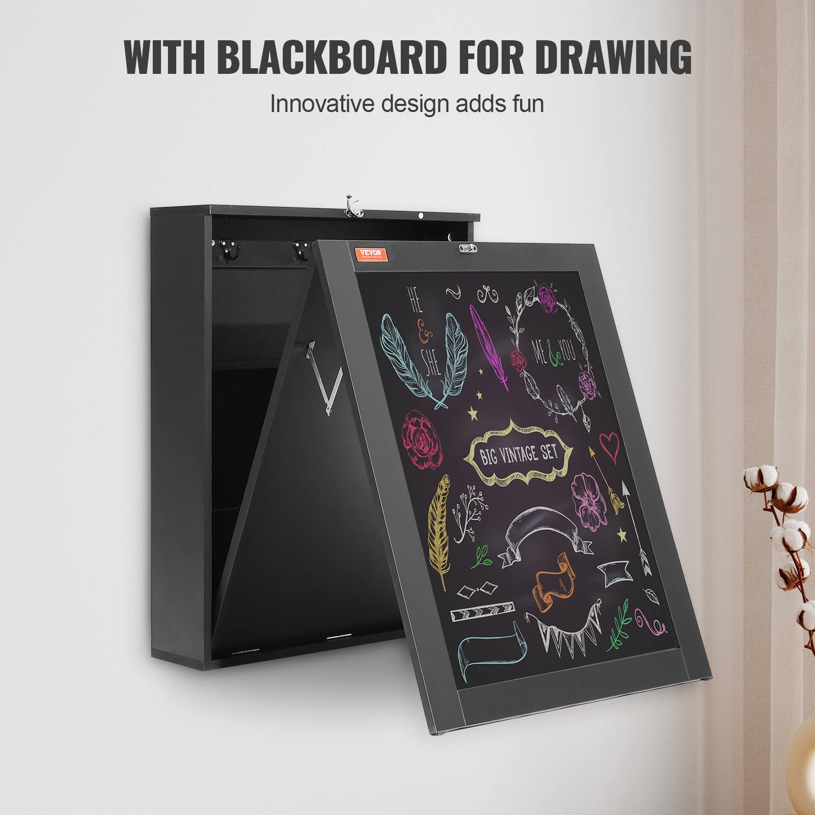 WITH BLACKBOARD FOR DRAWING  
Innovative design adds fun  

BIG VINTAGE SET