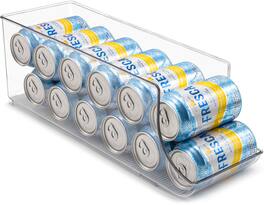 Sorbus - 12 Can Holder Fridge Organizer - Clear