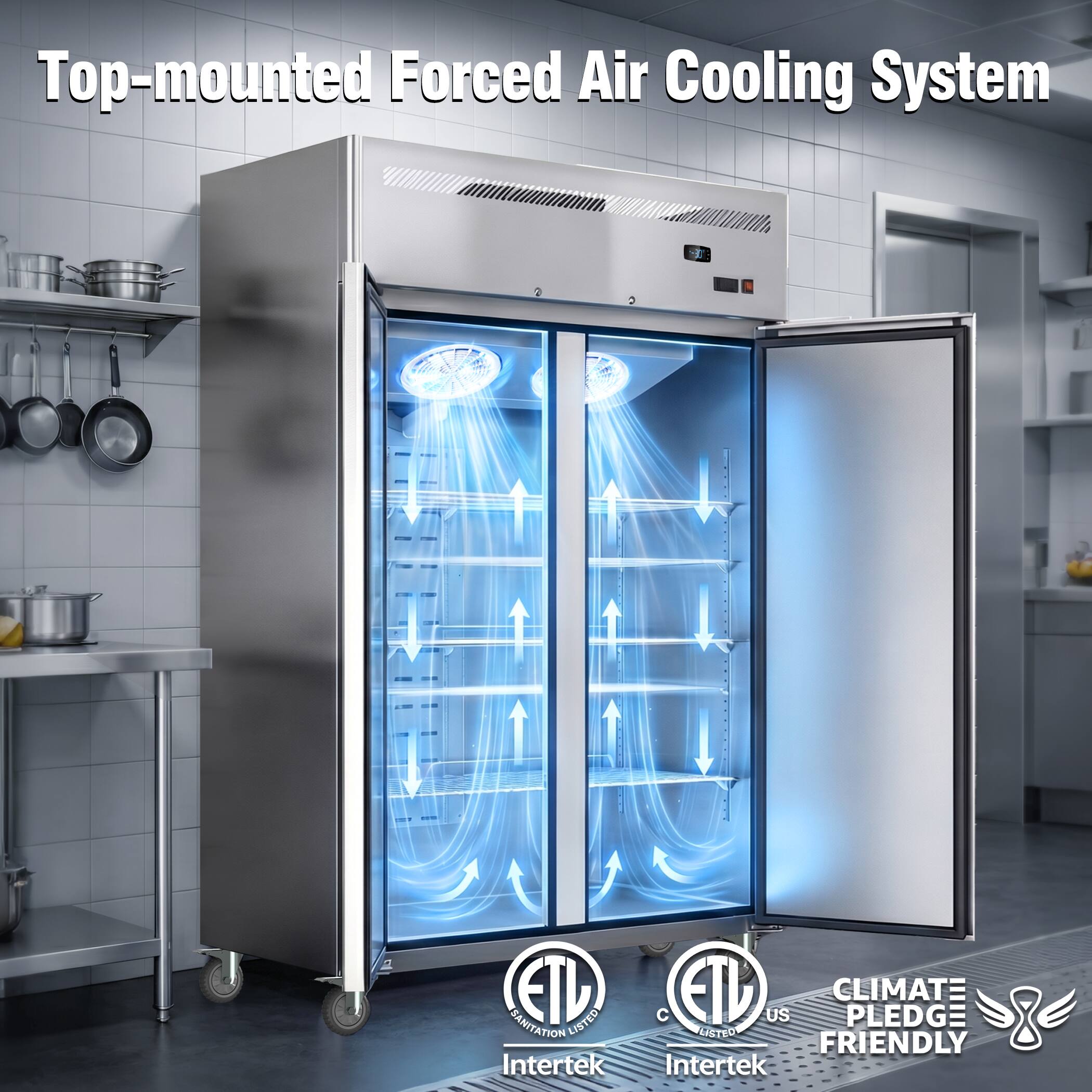 Top-mounted Forced Air Cooling System

ETL LISTED
ETL US
CLIMATE PLEDGE FRIENDLY

Intertek
Intertek