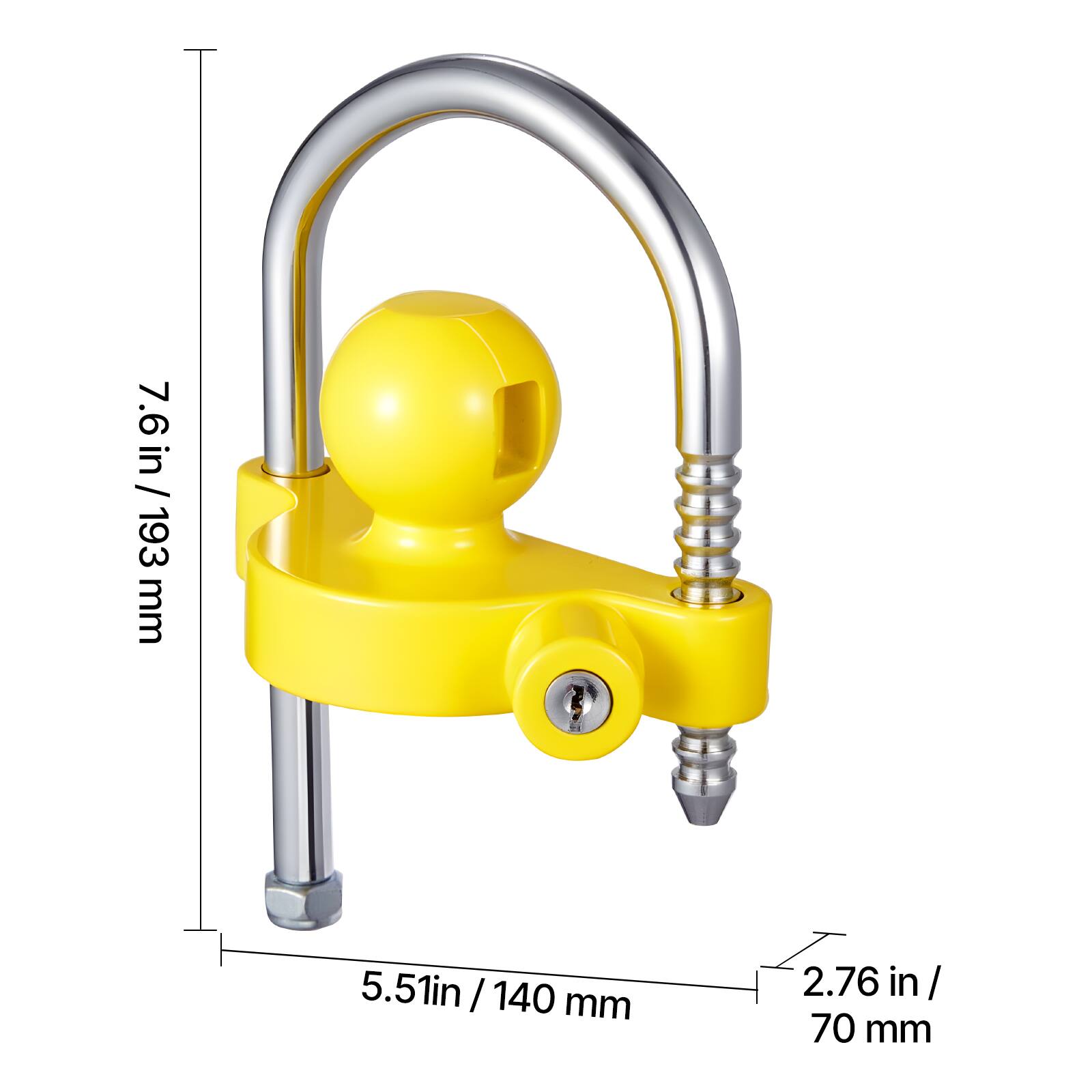 7.6 in / 193 mm  
5.51 in / 140 mm  
2.76 in / 70 mm