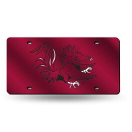 Rico Industries - South Carolina Gamecocks Red Mirrored Laser Cut License Plate Laser Tag - Multi