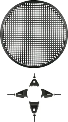 Front. Install Bay - 10" Waffle Grille - Black.