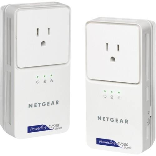 Front Standard. NETGEAR - Powerline Network Adapter - White.