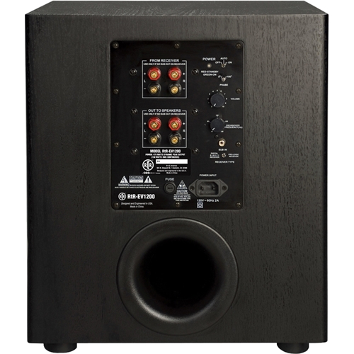 Back View: BIC America - Eviction Series 12" 475W Powered Subwoofer - Black
