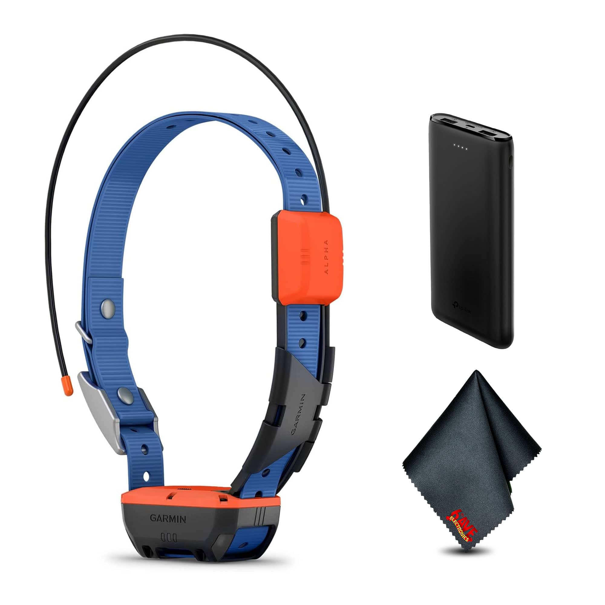 Garmin - Alpha T20 Tracking Collar For Dogs + P-Bank Battery - Black