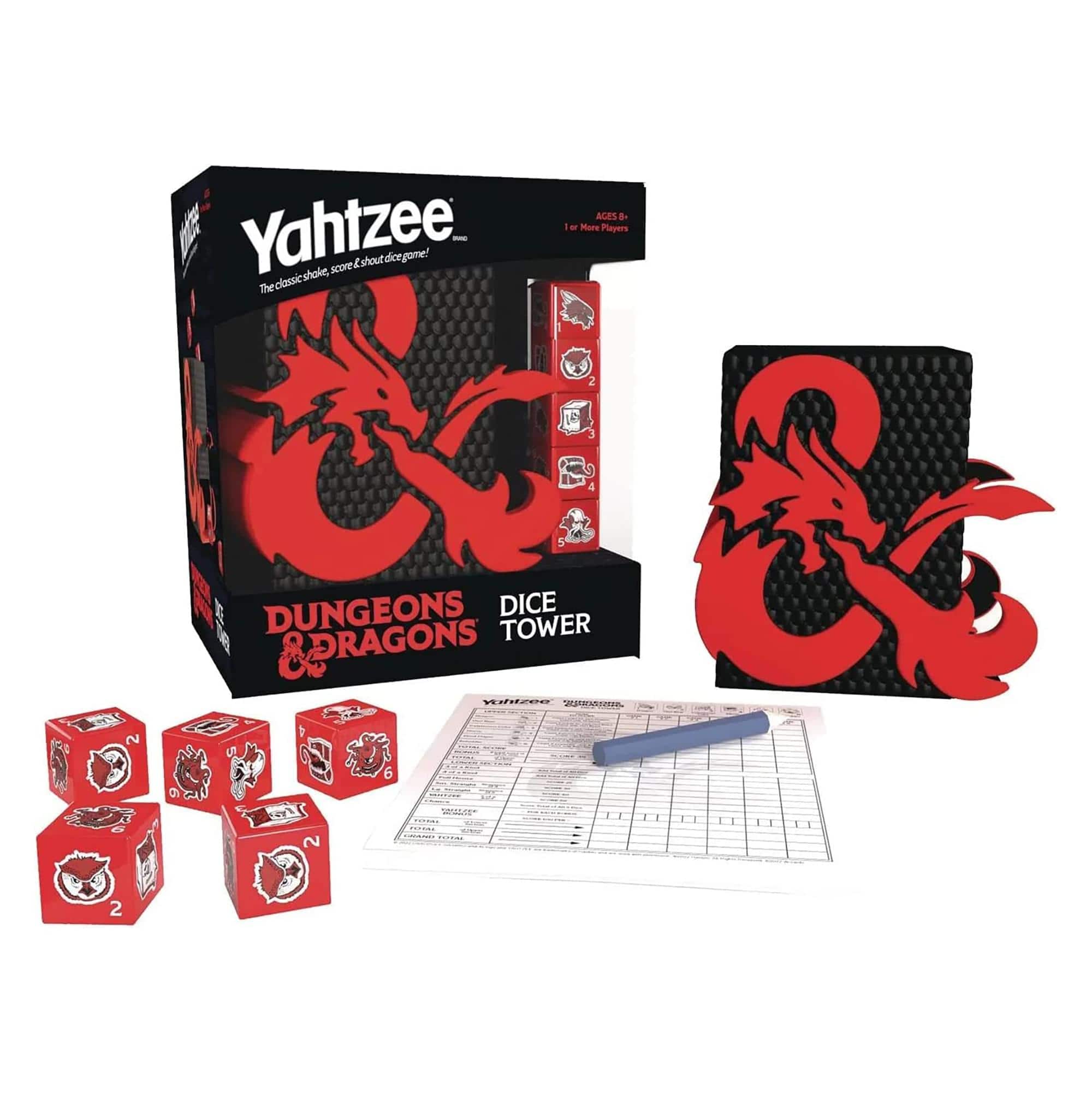USAoploy - Dungeons & Dragons Yahtzee Dice Game - Red