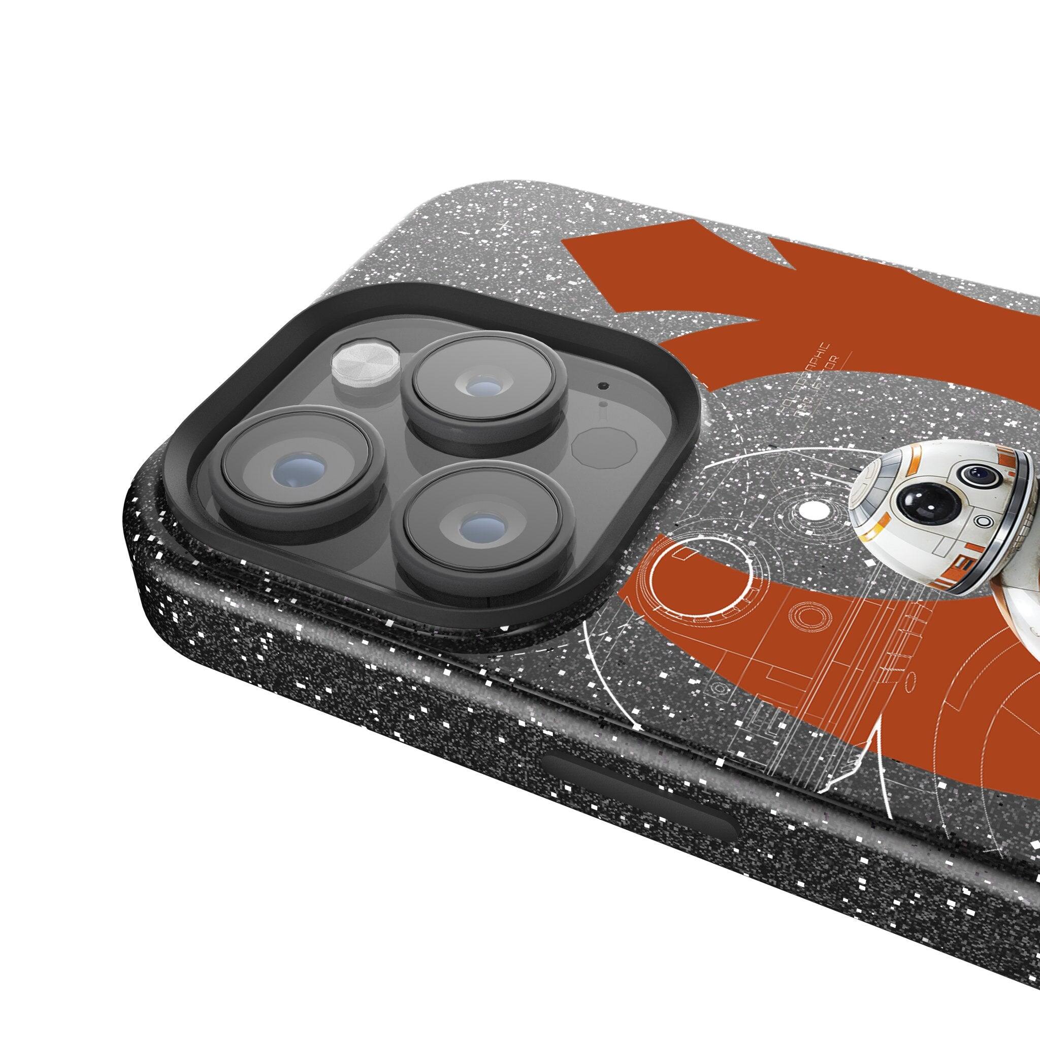 Back. Keyscaper - Star Wars: The Force Awakens FactionTech Black Bling Phone Case - Apple iPhone 15 Plus - BB-8.