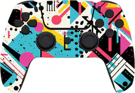 Custom Controllerzz - Custom Wireless Controller for PS5 - Retro Abstract