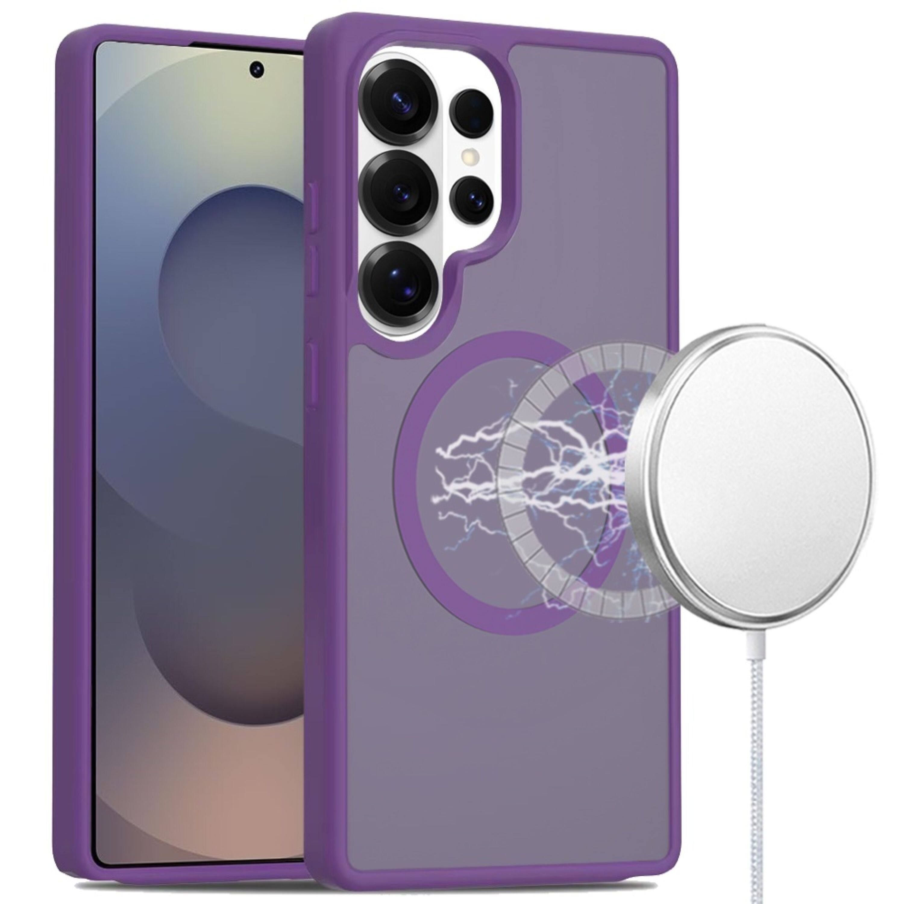Kitcheniva - Magnetic Circle Smooth Translucent Plus Tempered Glass For Samsung S26 Ultra Case - Dark Purple price history on PriceWatchPro