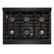 Alt View 9. ZLINE - Autograph 36 in. 5.2 Cu. Ft. Freestanding Paramount DuoPro Gas Range in Black Steel with Polished Gold Helix Handles - Black Stainless Steel.