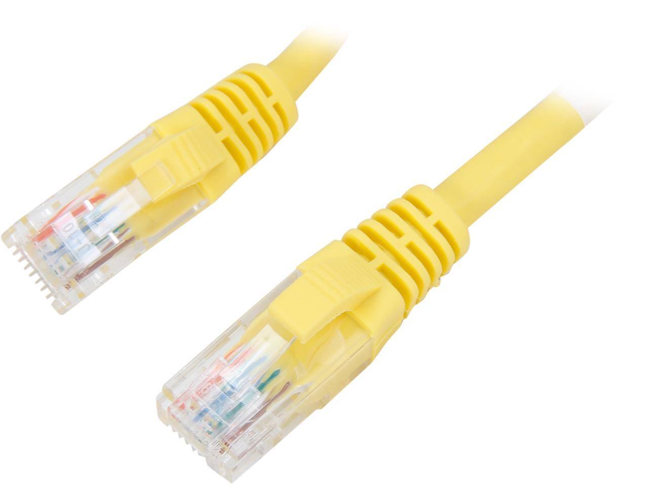 Front. Cables to Go - C2G 15221 Cat5e Cable - Snagless Unshielded Ethernet Network Patch Cable, Yellow (3 Feet, 0.91 Meters).