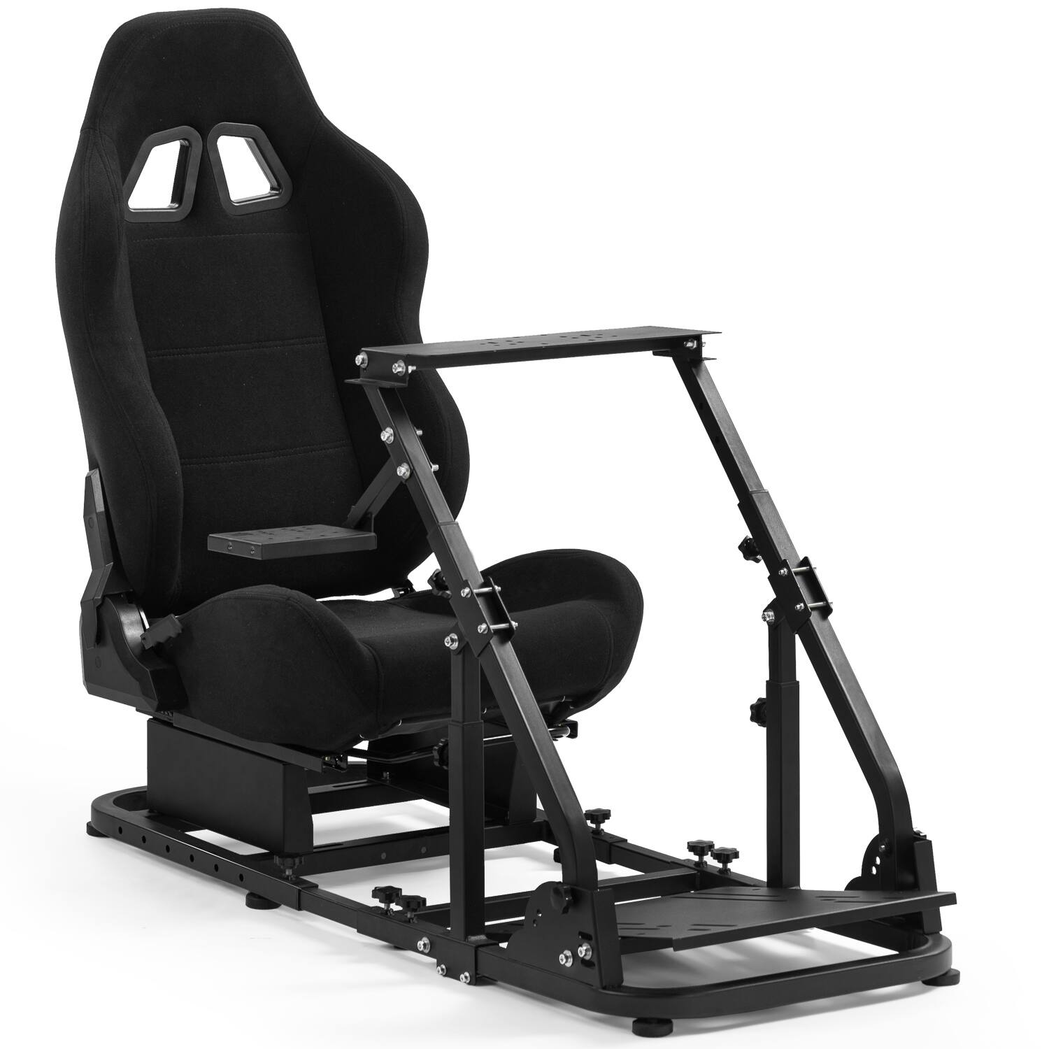 Front. Dardoo - Dardoo - Foldable Racing Simulator Cockpit Fit for Logitech G29 for Thrustmaster T248 – Black - Black.