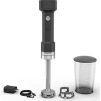 KitchenAid - Go Cordless Hand Blender with Battery - Black - Front_Zoom