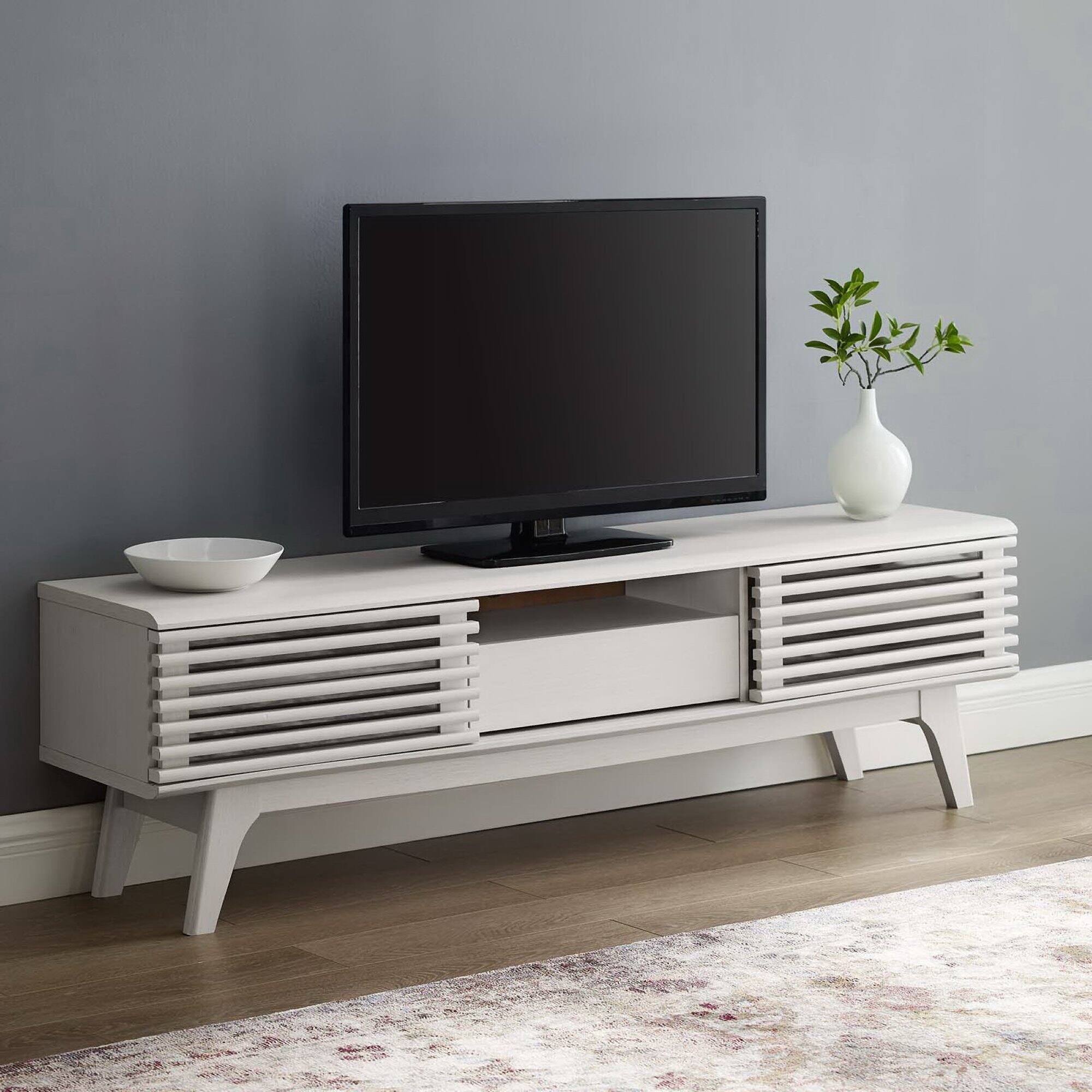 Front. Modway - Render 59" TV Stand by Modway - White.