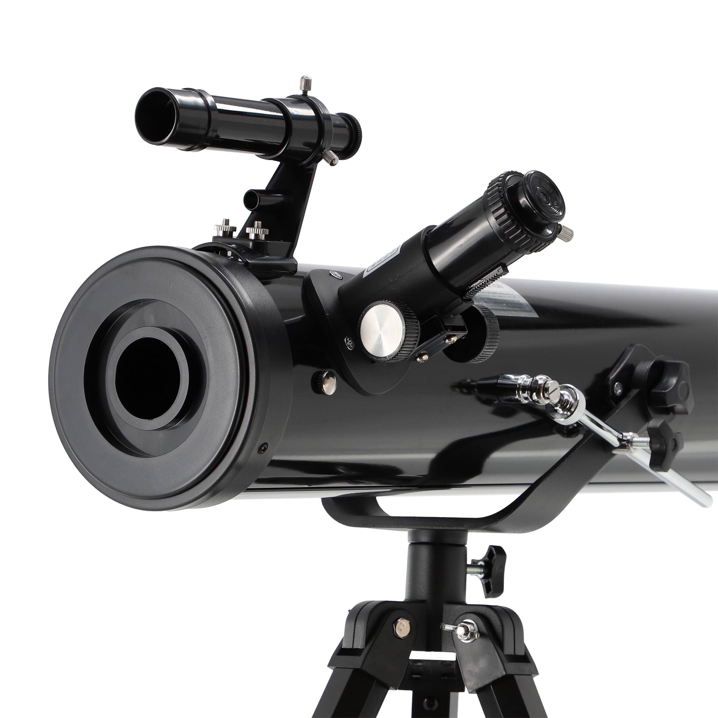 Left. Vivitar - Vivitar Stars and Beyond 175x/262x/525x Reflector Telescope in Black with Bonus Star Chart - Black.