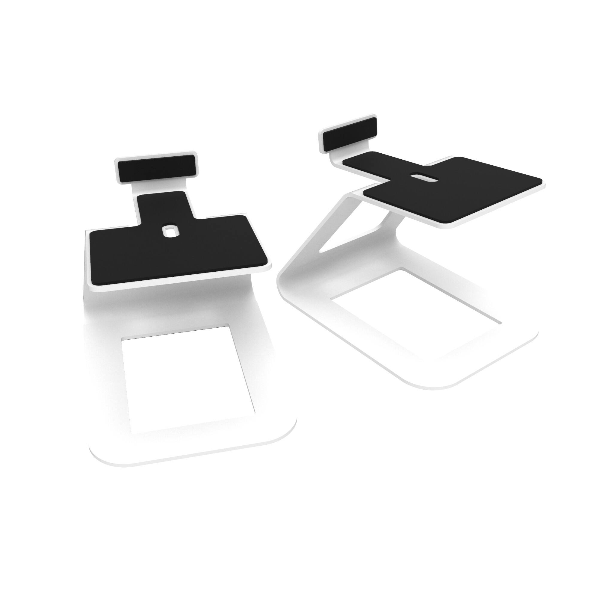 Angle. Kanto - Kanto SE6 Elevated Desktop Speaker Stands for Large Speakers - Pair (White) - White.