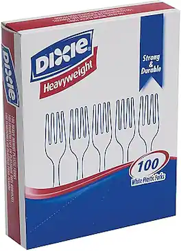 Dixie - Plastic Forks, Heavy-Weight, 100/Box - White