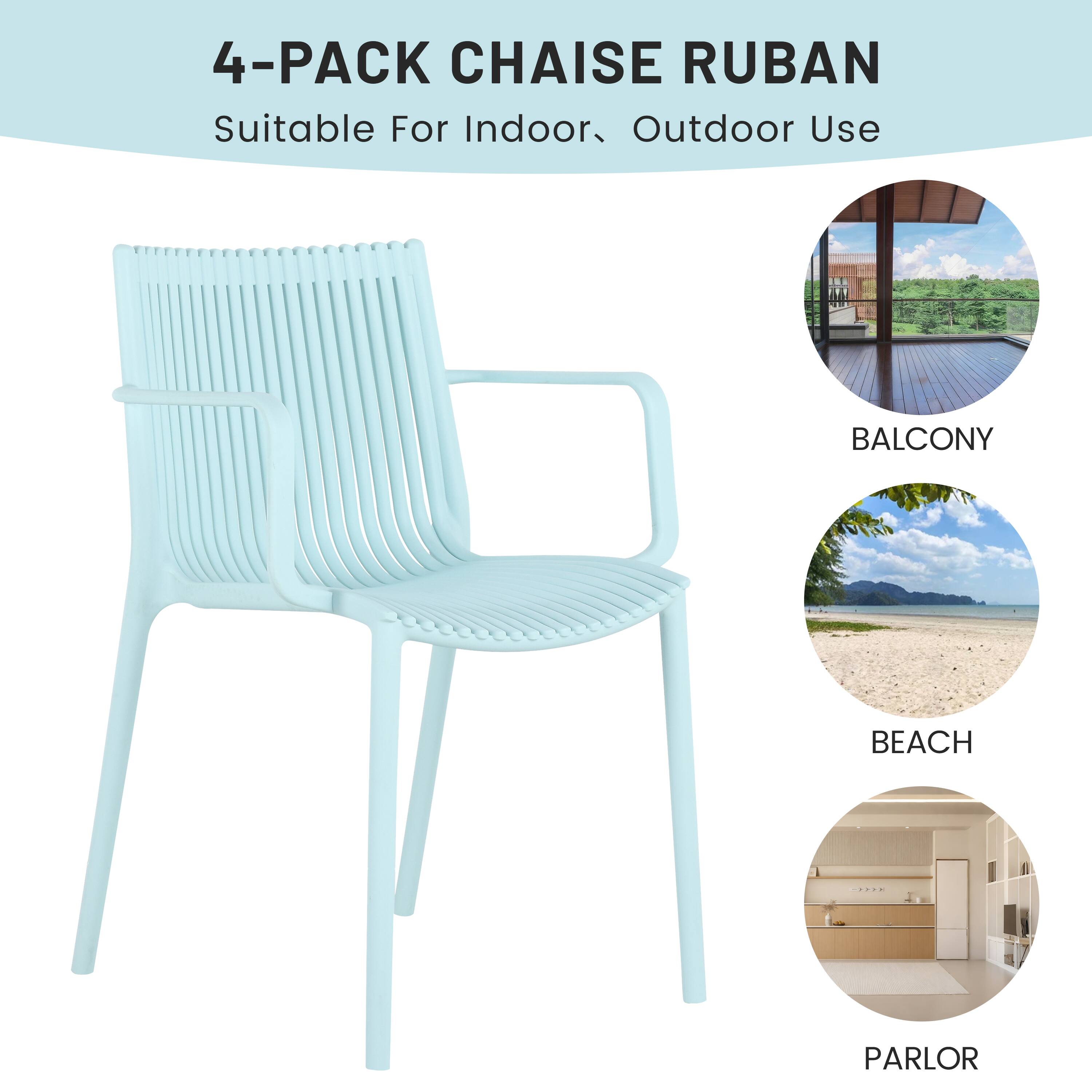 4-PACK CHAISE RUBAN  
Suitable For Indoor, Outdoor Use  
BALCONY  
BEACH  
PARLOR