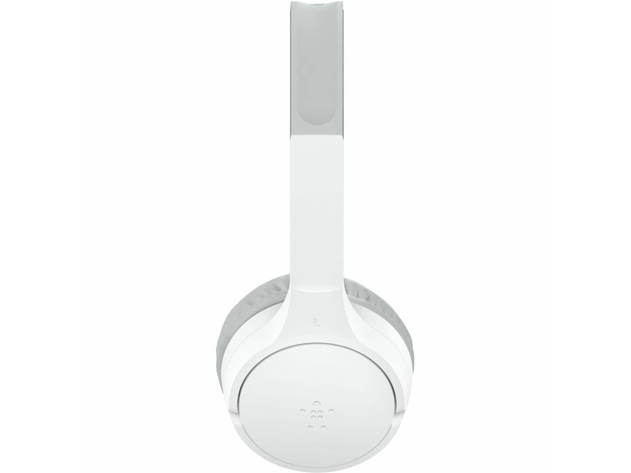 Alt View 4. Belkin - Belkin AUD002btWTV3 SoundForm Mini Wireless On-Ear Headphones for Kids - White - White.