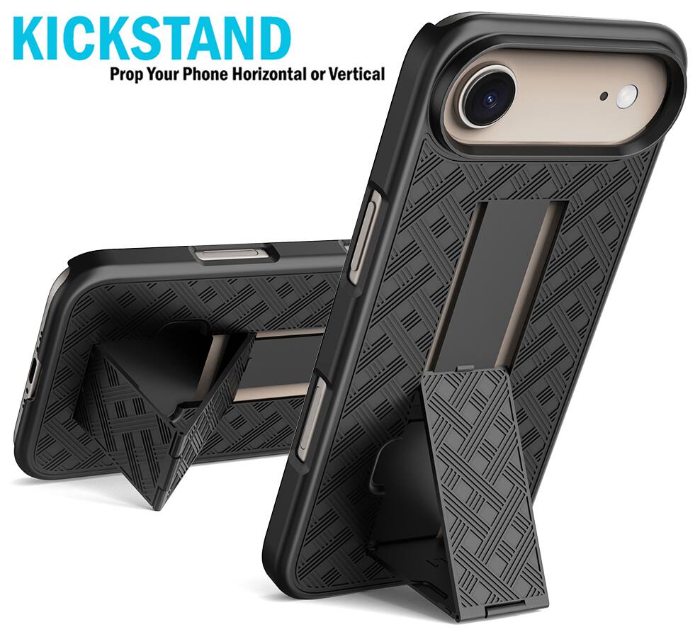 KICKSTAND  
Prop Your Phone Horizontal or Vertical