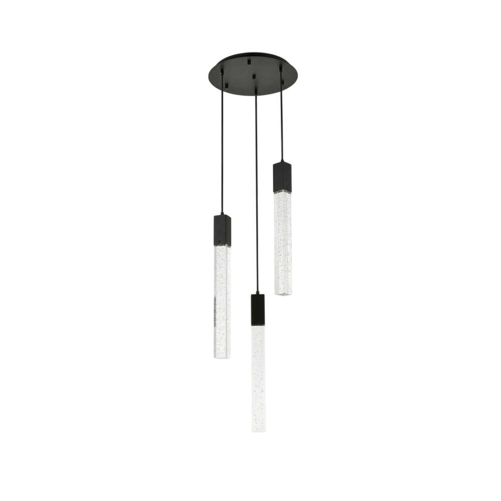 Elegant Lighting - Weston 3 lights pendant in - Black price history on PriceWatchPro