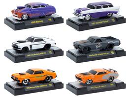 "Ground Pounders" 6 Cars Set Release 30 IN DISPLAY CASES Limited Edition 1/64 Diecast Model Cars by M2 Machines - Multicolor