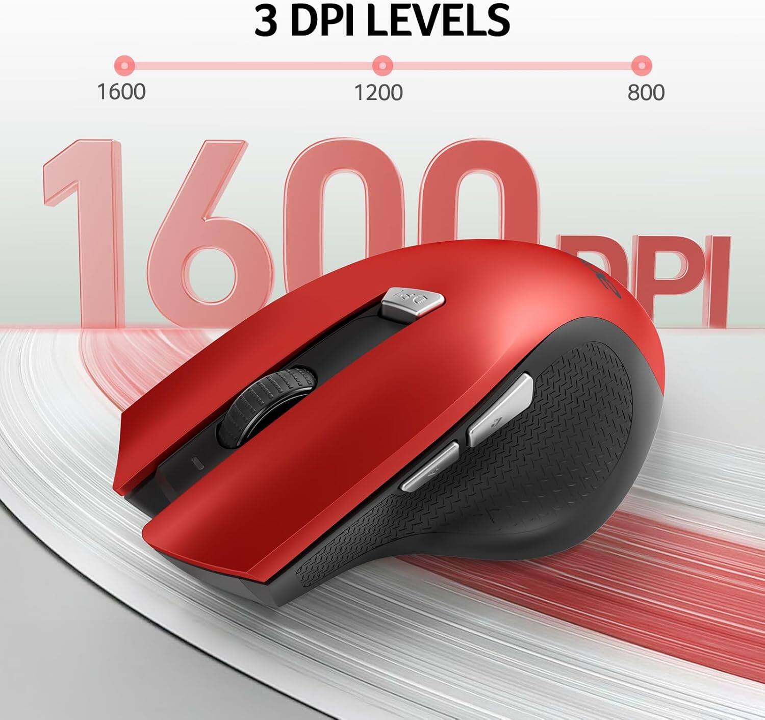 3 DPI LEVELS  
1600 1200 800  
1600 DPI