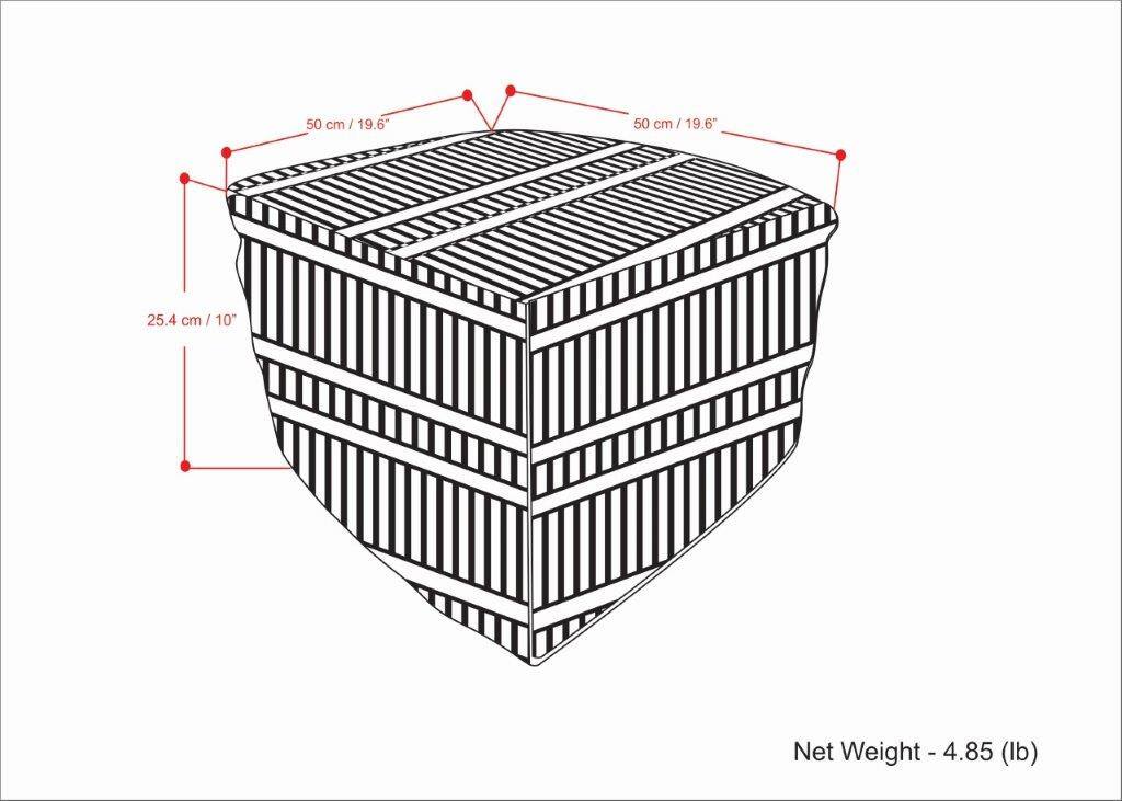 Alt View 15. Simpli Home - Safford Square Woven Pouf - Black and White.
