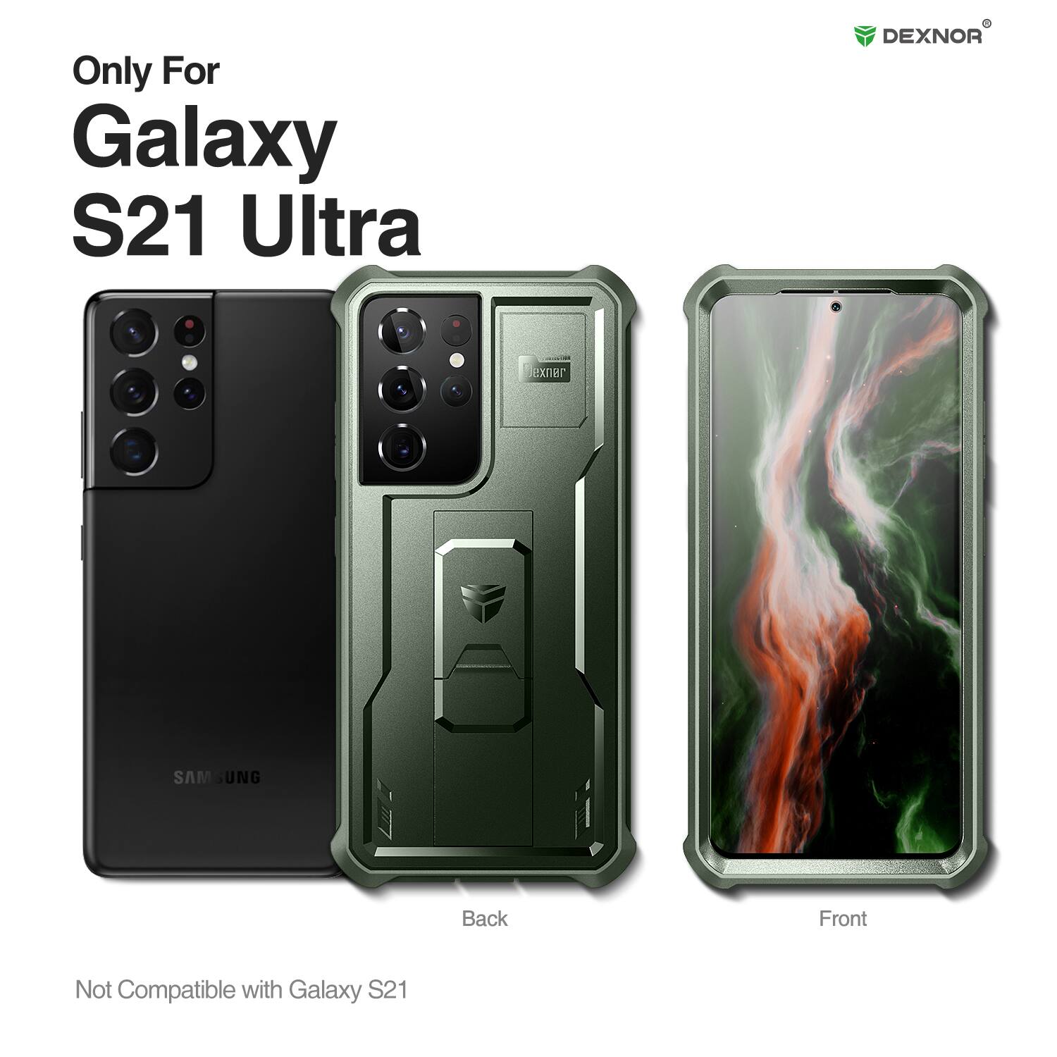 Only For Galaxy S21 Ultra DEXNOR - Samsung Back Front Not Compatible with Galaxy S21