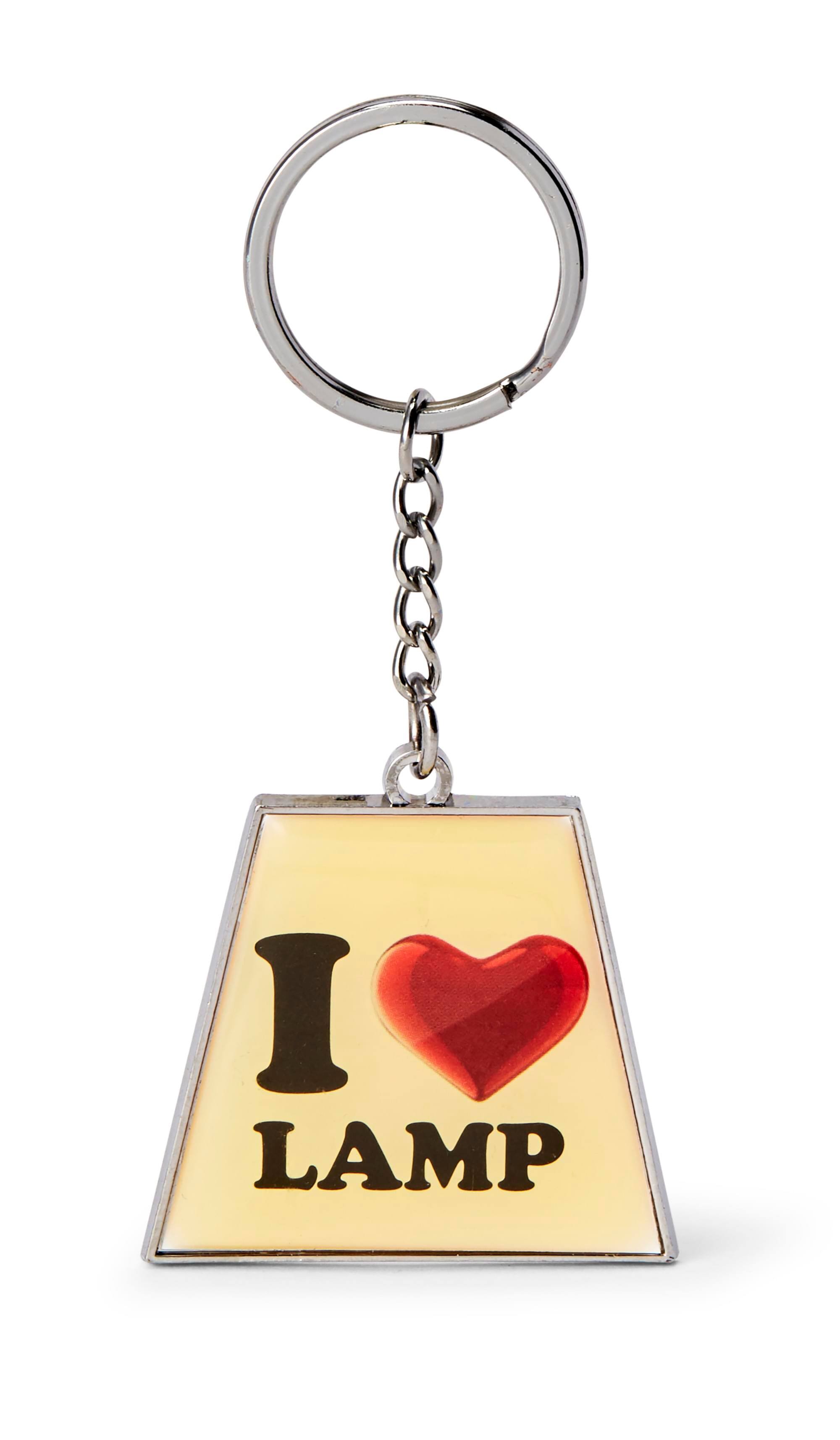Front. Seven20 - Anchorman The Legend of Ron Burgundy "I Heart Lamp" Keychain - Red.