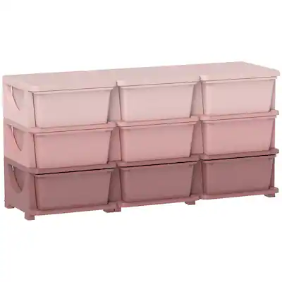 Qaba 3 Tier Kids Storage Unit Dresser Tower w/ 9 Drawers Pink 311-053V01PK - Best Buy Qaba 3 Tier Kids Storage Unit Dresser Tower w/ 9 Drawers Pink 311-053V01PK - Best Buy
