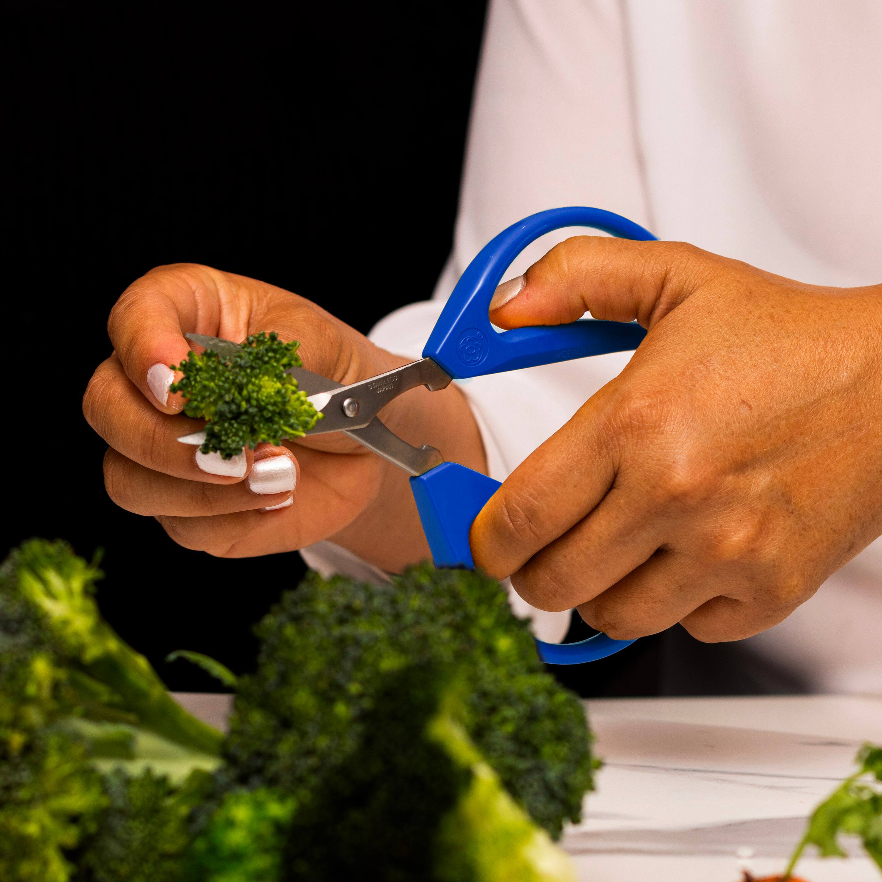 Alt View 5. Escali - Joyce Chen Original Unlimited Kitchen Scissors 2-Pack w/ Blue Handles - Blue.