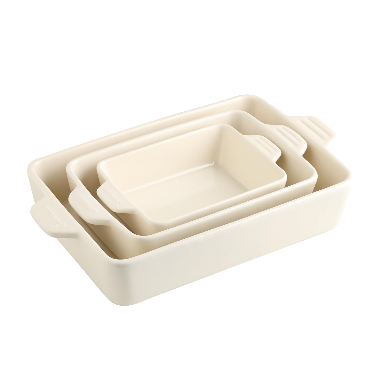 Front. PARKER SLATER - Ceramic Bakeware Set Rectangular Baking Dish For Oven Lasagna Pans Cooking Kitchen Cake Dinner Banquet And Daily Use ....