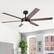 Alt View 1. Vaczon - 60" Modern Black 3CCT Integrated LED Smart Ceiling Fan with Light and APP - Black.
