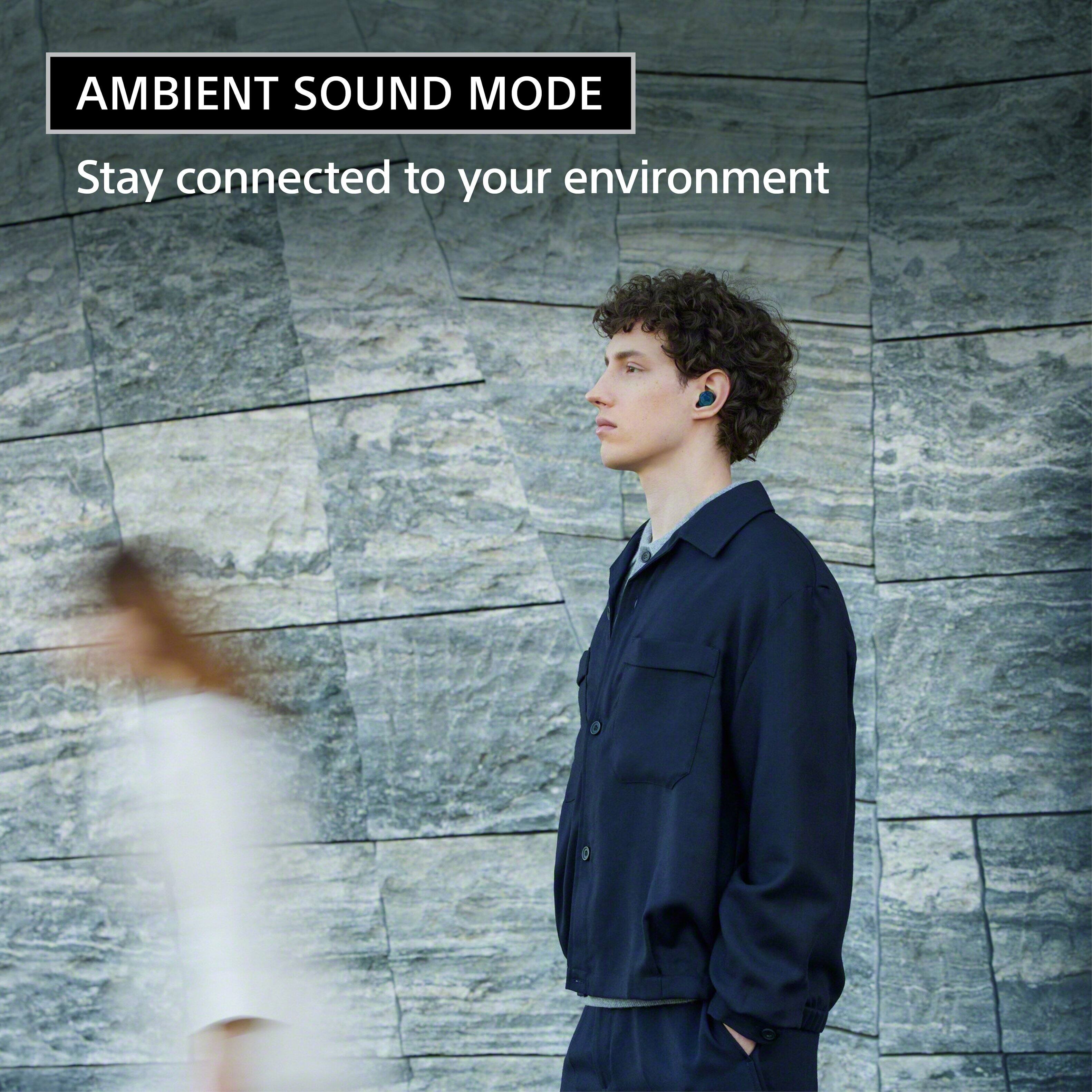 The text on the image reads: "Ambient Sound Mode Stay connected to your environment."