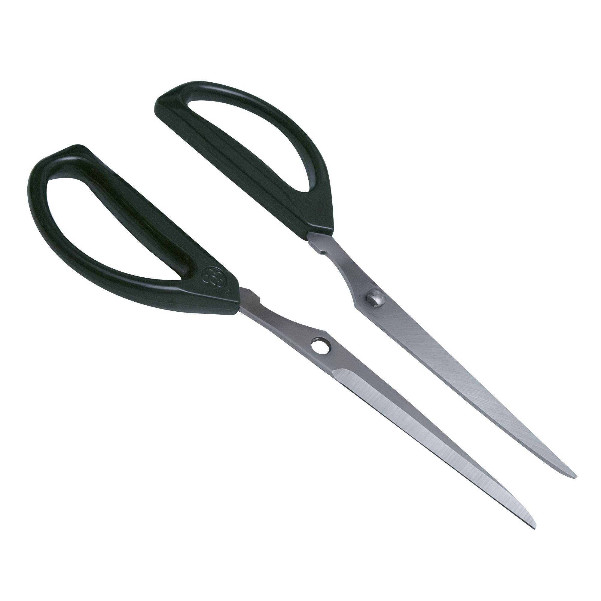 Back. Escali - Joyce Chen Deluxe Unlimited Kitchen Scissors, 8" w/ Dark Olive Handles - Dark Olive.