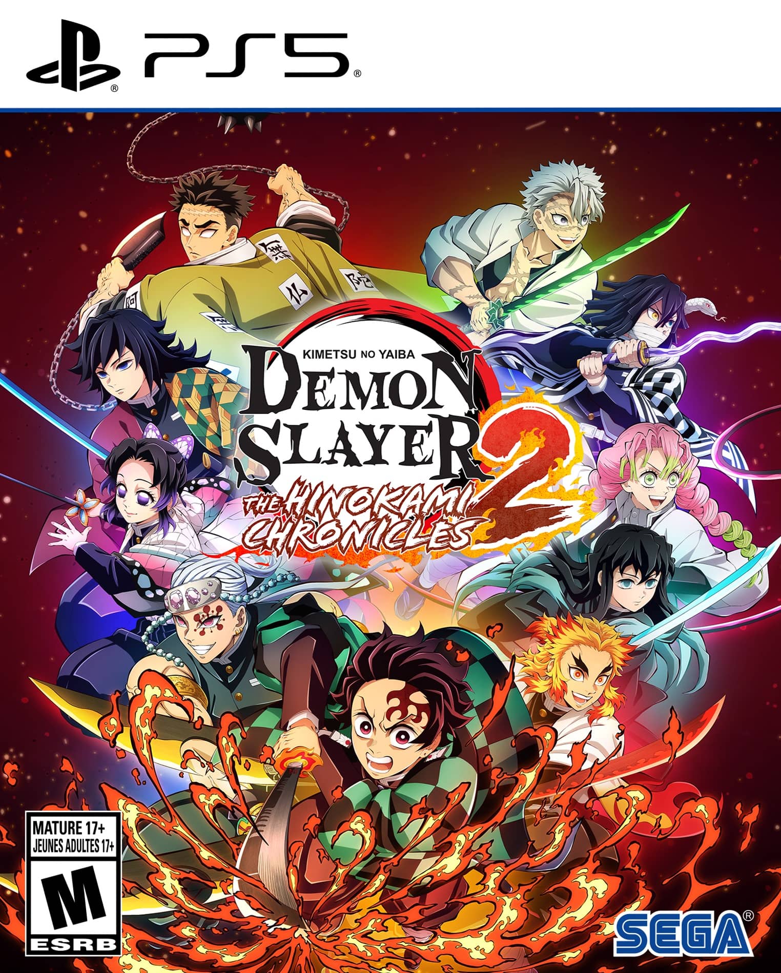 PS5 KIMETSU NO YAIBA DEMON SLAYER 2: HINOKAMI CHRONICLES MATURE 17+ JEUNES ADULTES 17+ ESRB SEGA
