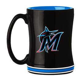 Logo Brands - Miami Marlins 14oz. Relief Mug - Multicolor